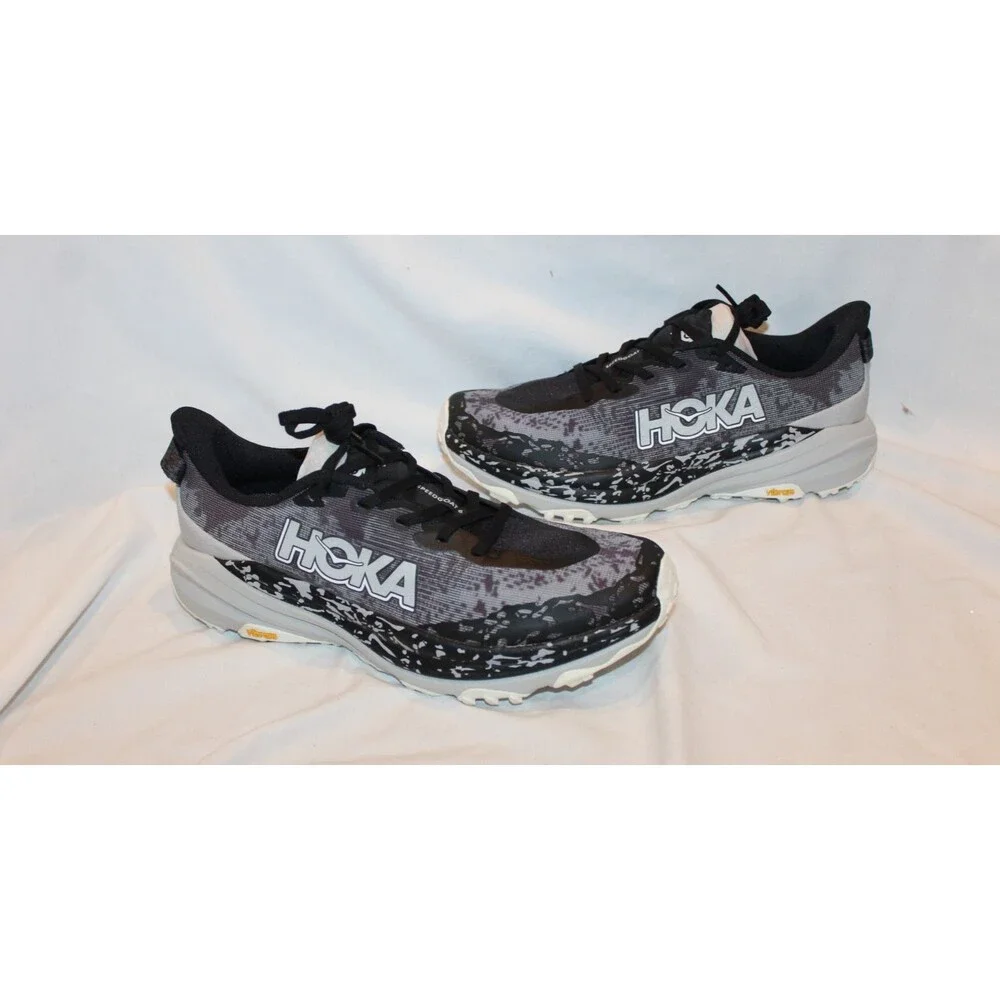 Hoka One Men's Speedgoat 6 Running Sneakers BLACK GRAY SZ 9.5 D
